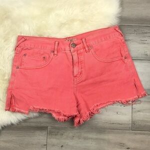Free People Frayed Jean Shorts Size 26